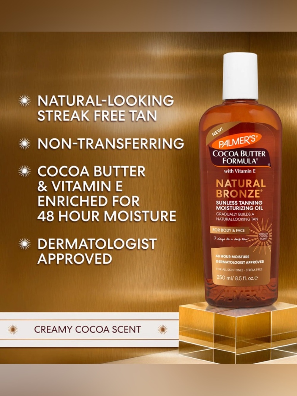 Natural Bronze Sunless Tanning Moisturizing Oil New - Picture 2 of 3